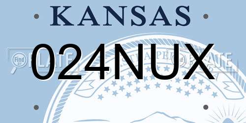 024NUX Kansas License Plate