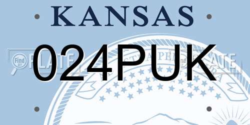 024PUK Kansas License Plate