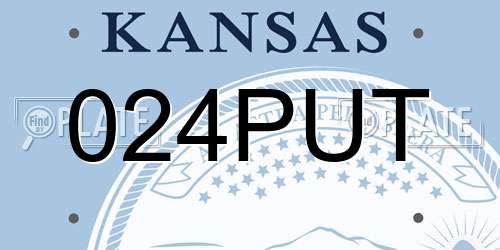 024PUT Kansas License Plate