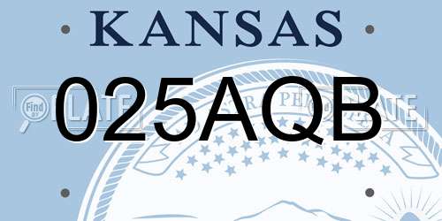 025AQB Kansas License Plate