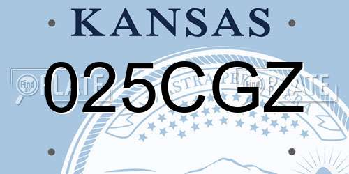 025CGZ Kansas License Plate