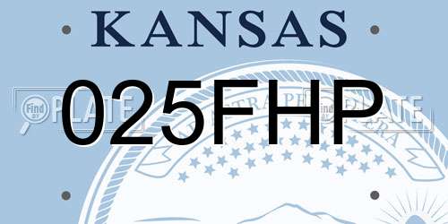 025FHP Kansas License Plate