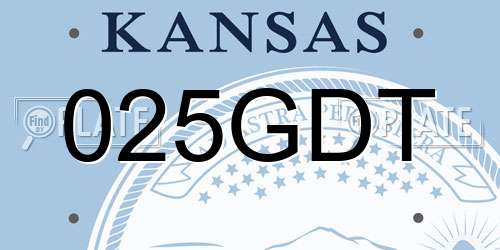 025GDT Kansas License Plate