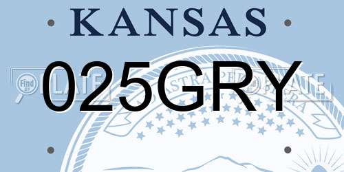 025GRY Kansas License Plate