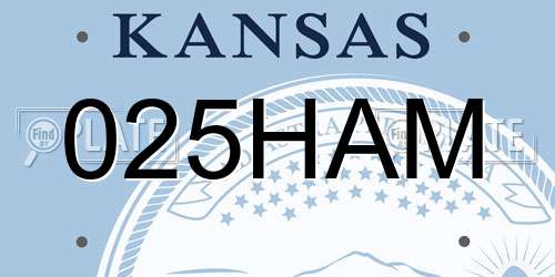 025HAM Kansas License Plate