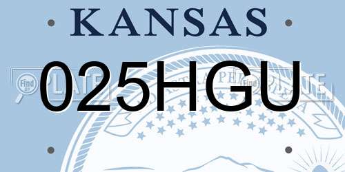 025HGU Kansas License Plate