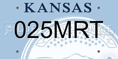 025MRT Kansas License Plate