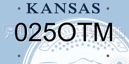 025OTM Kansas License Plate