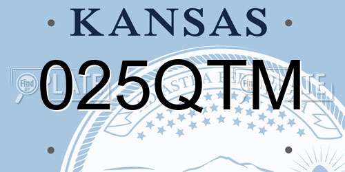 025QTM Kansas License Plate