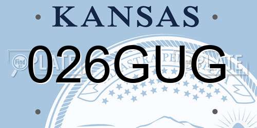026GUG Kansas License Plate