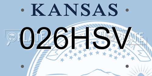 026HSV Kansas License Plate