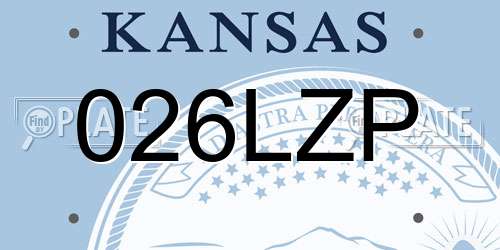 026LZP Kansas License Plate