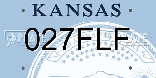 027FLF Kansas License Plate