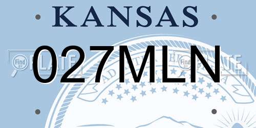 027MLN Kansas License Plate