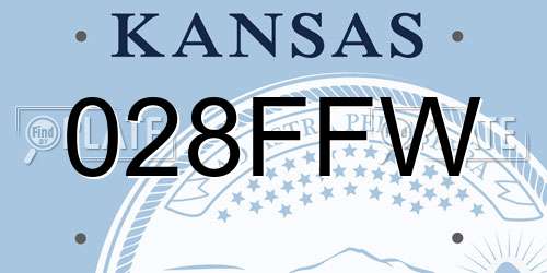 028FFW Kansas License Plate