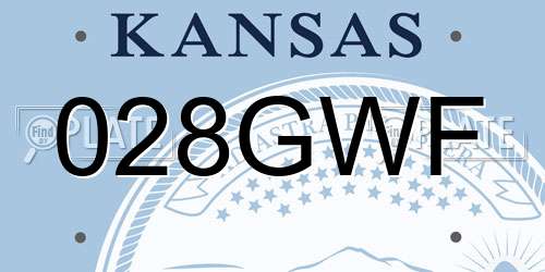 028GWF Kansas License Plate