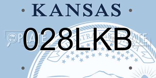 028LKB Kansas License Plate