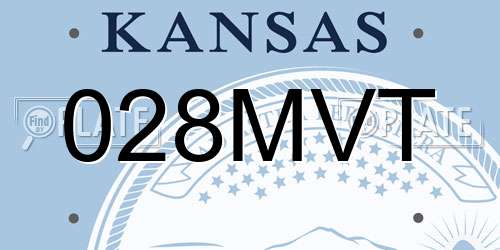 028MVT Kansas License Plate