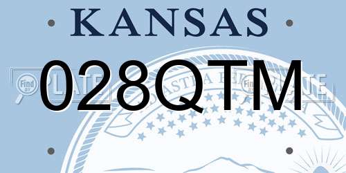 028QTM Kansas License Plate