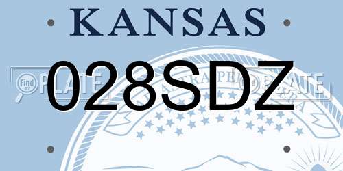 028SDZ Kansas License Plate