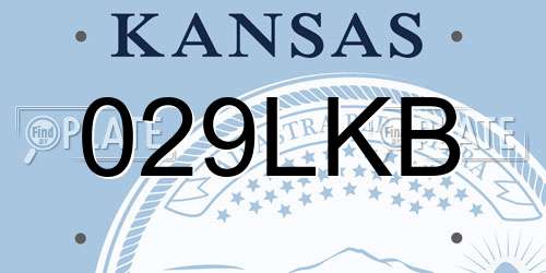 029LKB Kansas License Plate