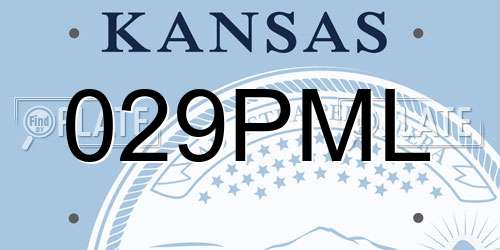 029PML Kansas License Plate