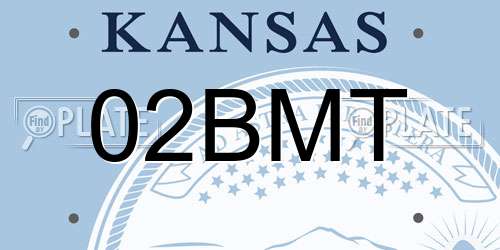 02BMT Kansas License Plate