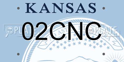 02CNC Kansas License Plate