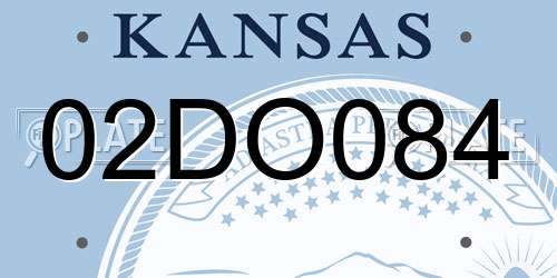 02DO084 Kansas License Plate