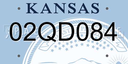 02QD084 Kansas License Plate