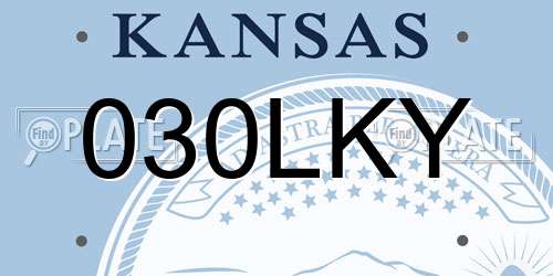 030LKY Kansas License Plate