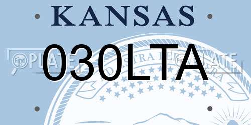 030LTA Kansas License Plate