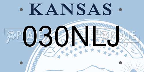 030NLJ Kansas License Plate