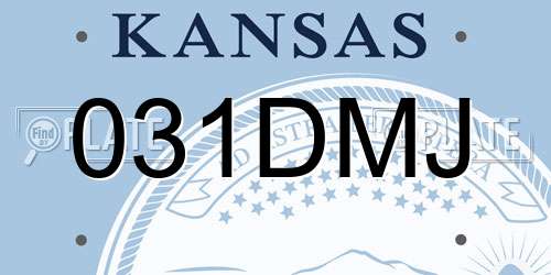 031DMJ Kansas License Plate