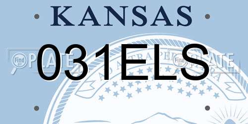 031ELS Kansas License Plate