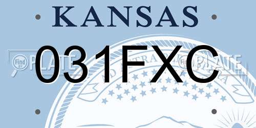 031FXC Kansas License Plate