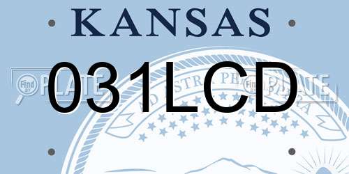 031LCD Kansas License Plate