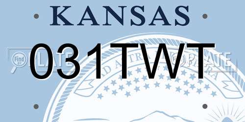 031TWT Kansas License Plate