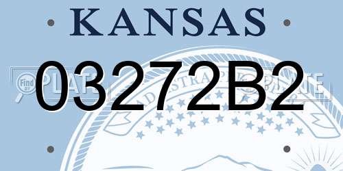 03272B2 Kansas License Plate