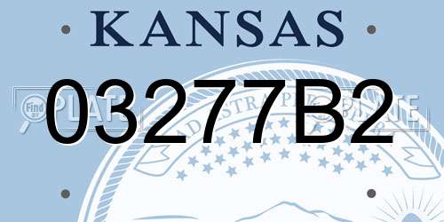 03277B2 Kansas License Plate