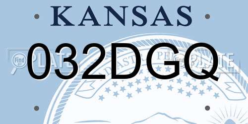 032DGQ Kansas License Plate