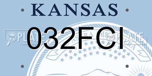 032FCI Kansas License Plate