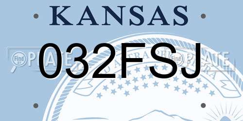 032FSJ Kansas License Plate
