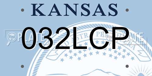 032LCP Kansas License Plate