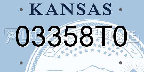 03358T0 Kansas License Plate