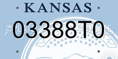 03388T0 Kansas License Plate