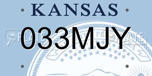 033MJY Kansas License Plate