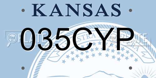 035CYP Kansas License Plate