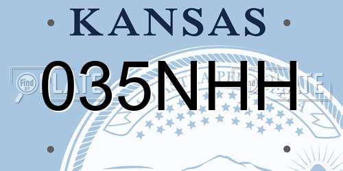 035NHH Kansas License Plate