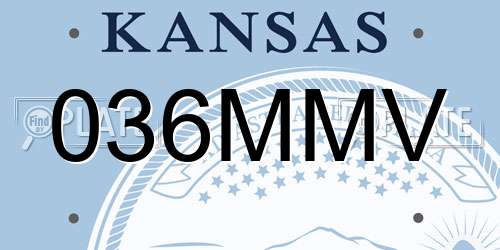 036MMV Kansas License Plate